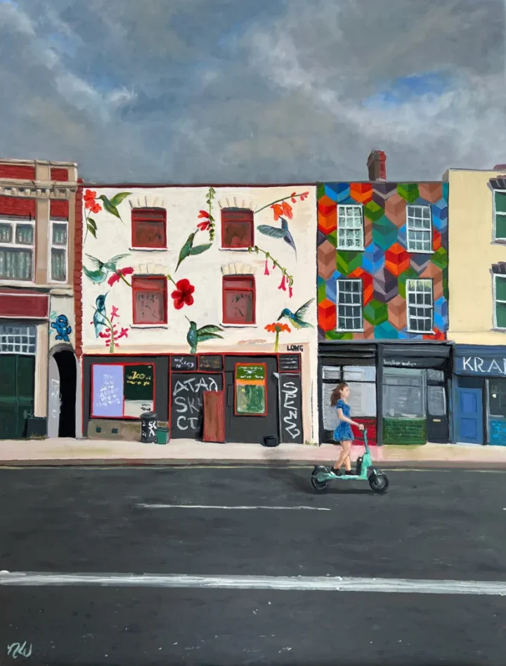 Bedmonsters — Bedminster, Bristol. A Paul Monster mural and an e-scooter rider. Monsters abound. This pa…